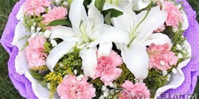 美麗又溫馨的康乃馨百合花束圖片大全